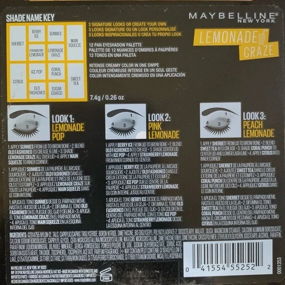 Maybelline New York Lemonade Craze Eye Shadow Palette Multicolor - Picture 5 of 9